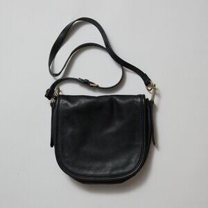 Black Leather Crossbody Bag